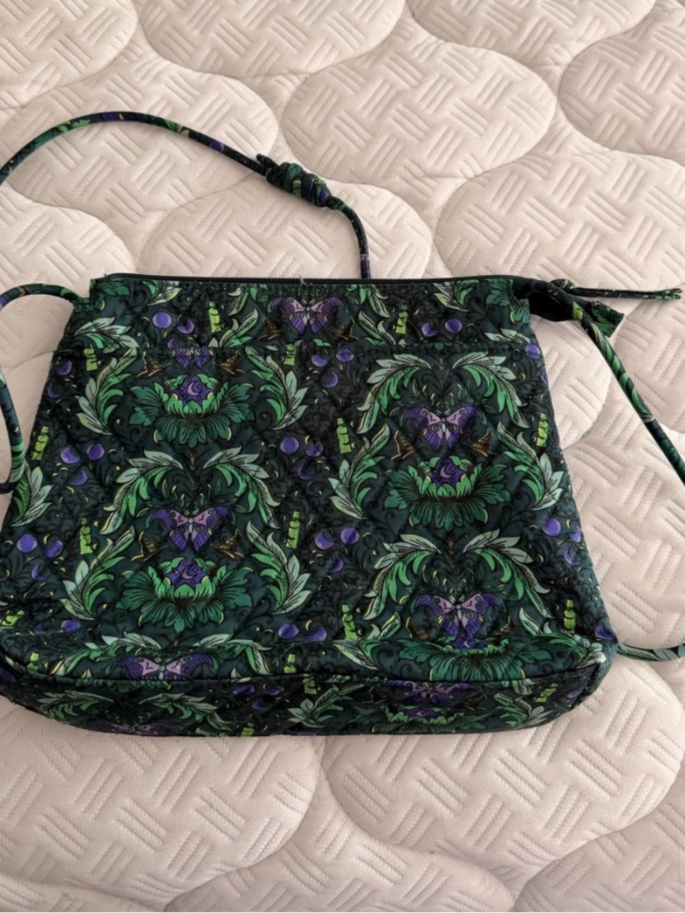 Vera Bradley Green & Purple Floral Quilted Crossbody